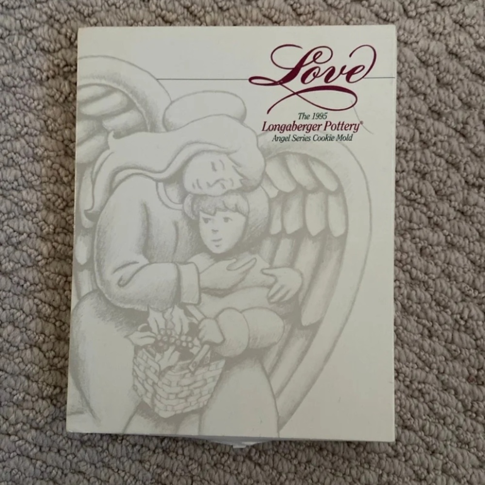 New Longaberger 1995 Pottery Angel Cookie Mold